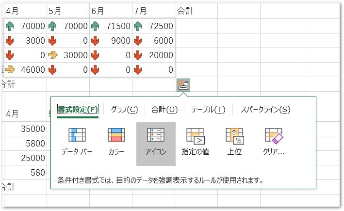 Excelの教科書 クイック分析ツール はやぶさ宝石箱